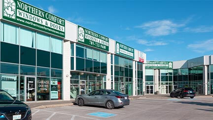 An external photo of the Nothern Comfort headquarters in Barrie.