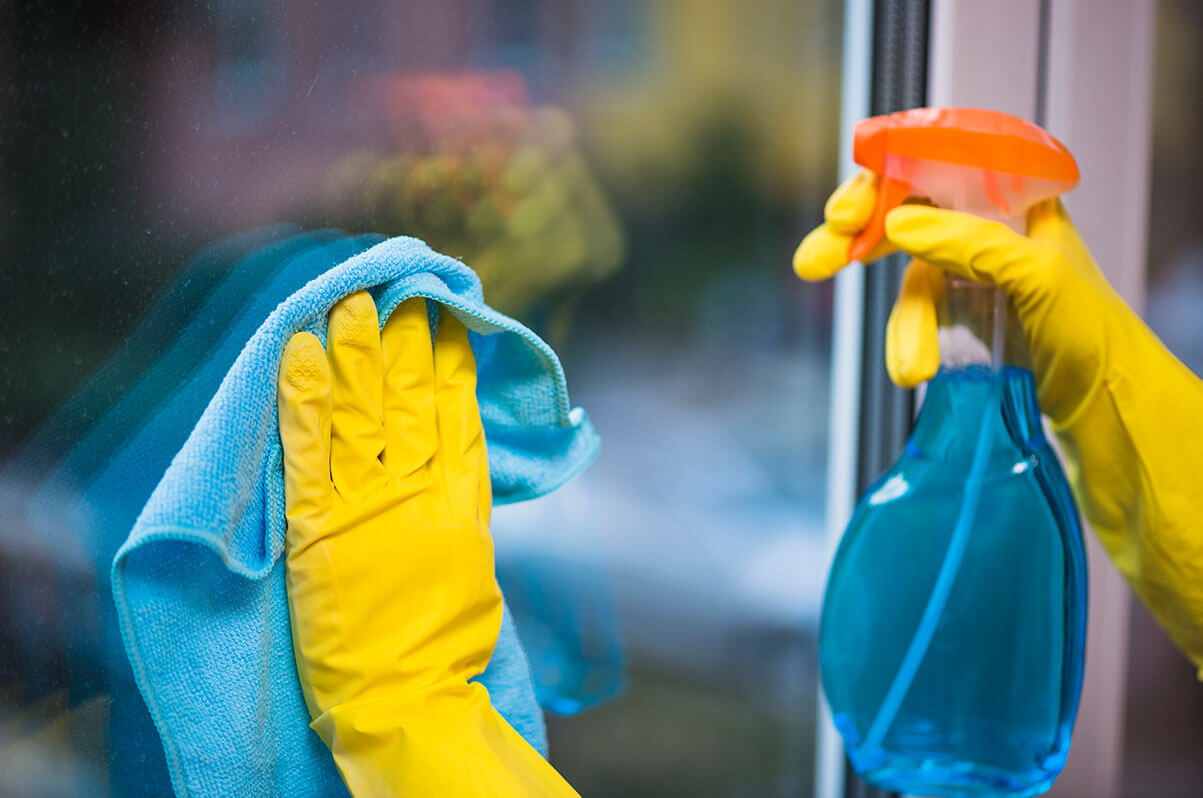 window windows cleaning clean cleaner streak doors finish person gloves spots