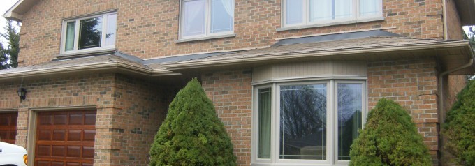 brick house with bay window