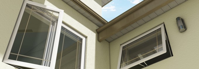 awning windows open from side and bottom