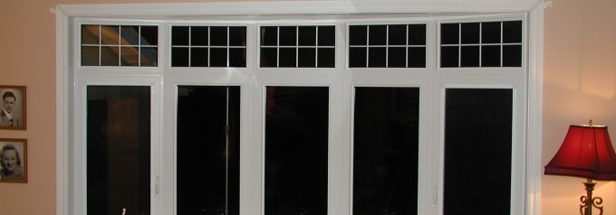 bow windows with white trim