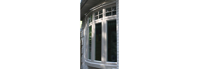 bow windows in front of house